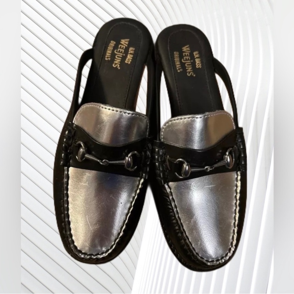 G.H. Bass & Co. Black and Silver Lianna Mule